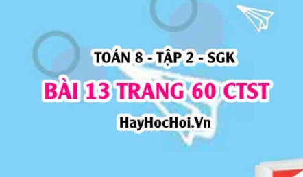 Bài 13 trang 60 Toán 8 Tập 2 Chân trời sáng tạo